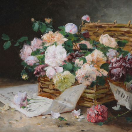 Eugene Henri Cauchois oil painting still life flowers buy European art online dealer