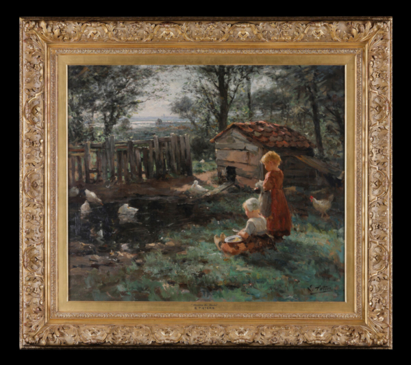 Evert Pieters Feeding The Ducks buy impressionist European oil paintings online