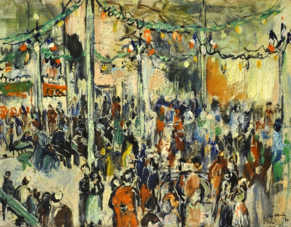 Louis Cazals painting of Paris buy European Impressionist art online dealer