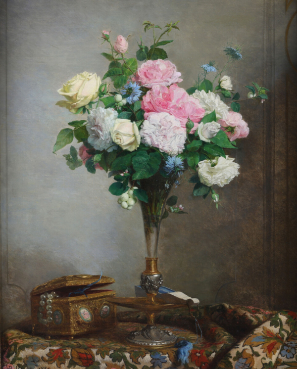 Paul Claude Jance oil painting of flowers buy European art online