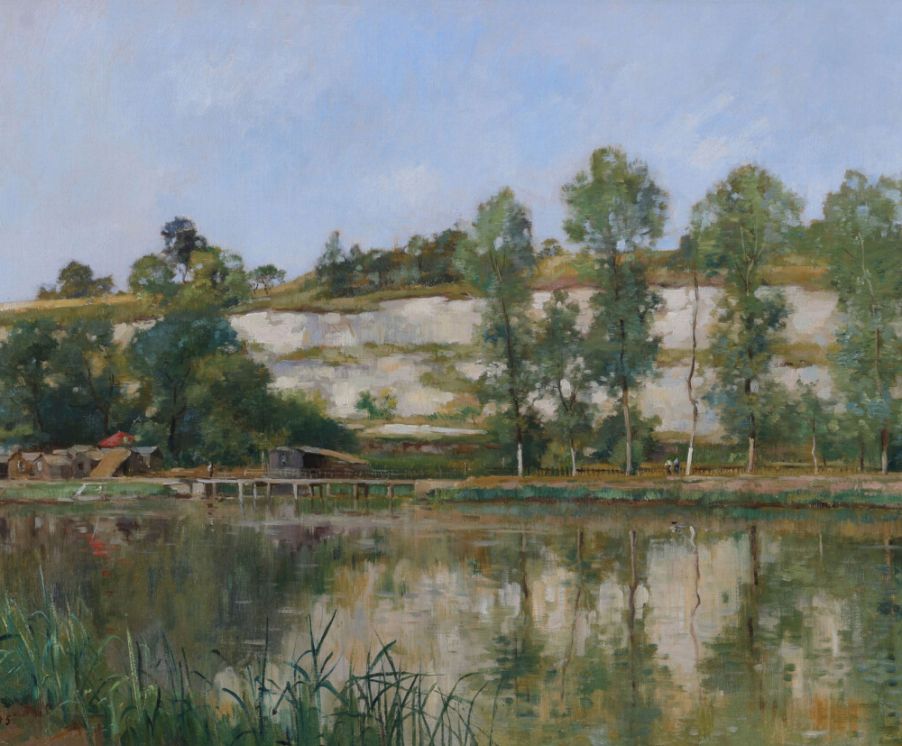Pierre Damoye oil painting buy European art online landscapes river scenes