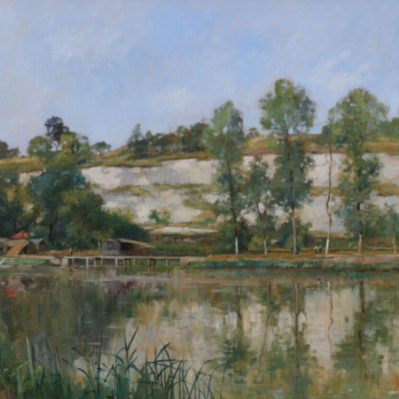 Pierre Damoye oil painting buy European art online landscapes river scenes