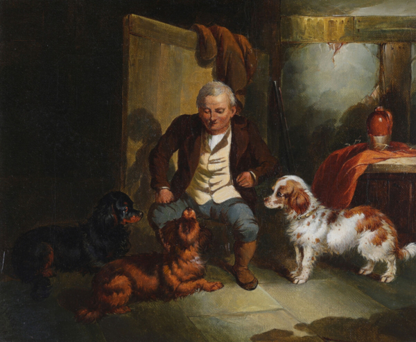 Paul Jones oil painting hunting dogs buy Victorian art online