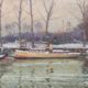 Fenand Lambert A Moored boat in Winter oil painting buy european art online