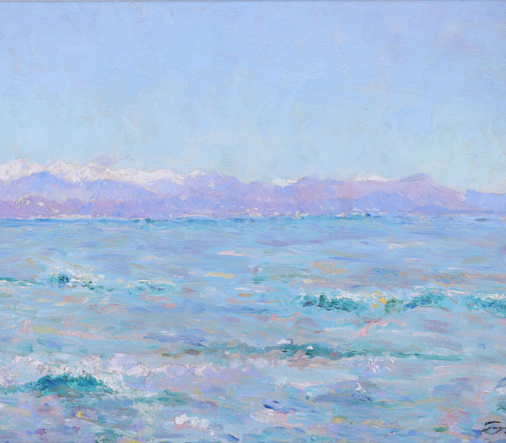 Les Alpes Vues De La Mer Julien Gagliardini impressionist oil painting for sale