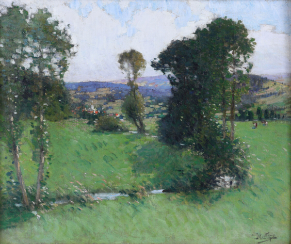 Pierre Montezin village in the distance painting buy european impressionist art online