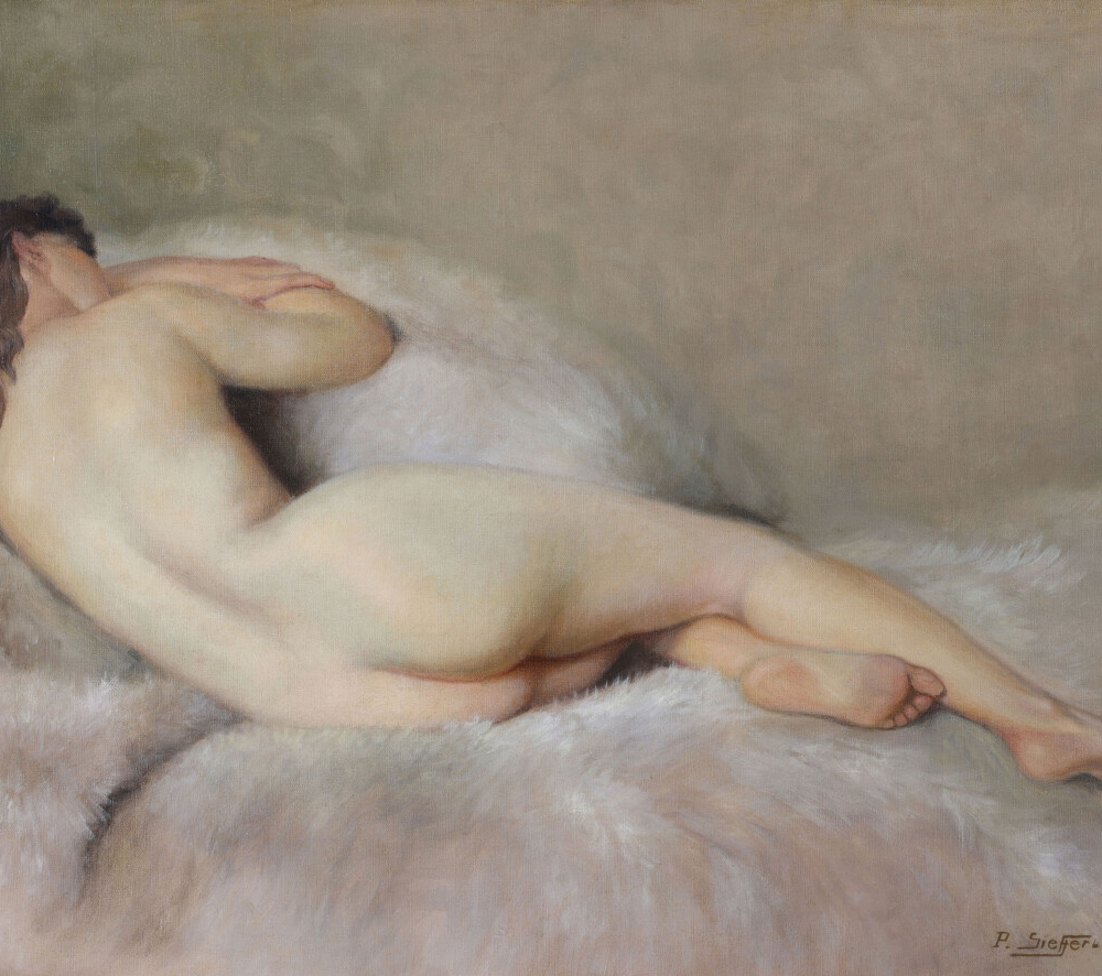 Paul Sieffert Reclining nude artwork painting buy European art online