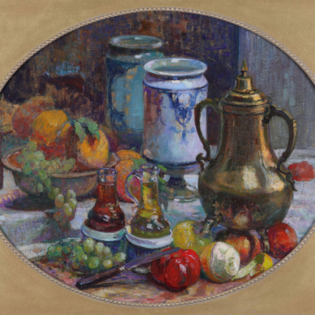 Fernand Guey Still Life of Fruit and China Vases buy Impressionist European Art online