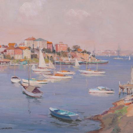 James R Jackson A Port in Sydney buy impressionist marine art online