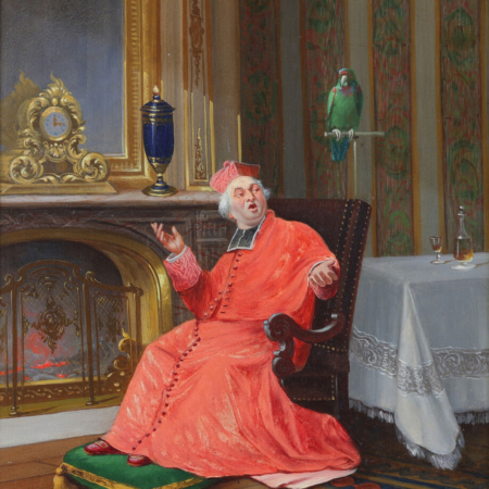 Alfred Charles Weber painting The Startled Cardinal buy European art online fine art dealer