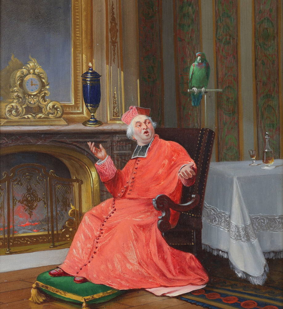 Alfred Charles Weber painting The Startled Cardinal buy European art online fine art dealer
